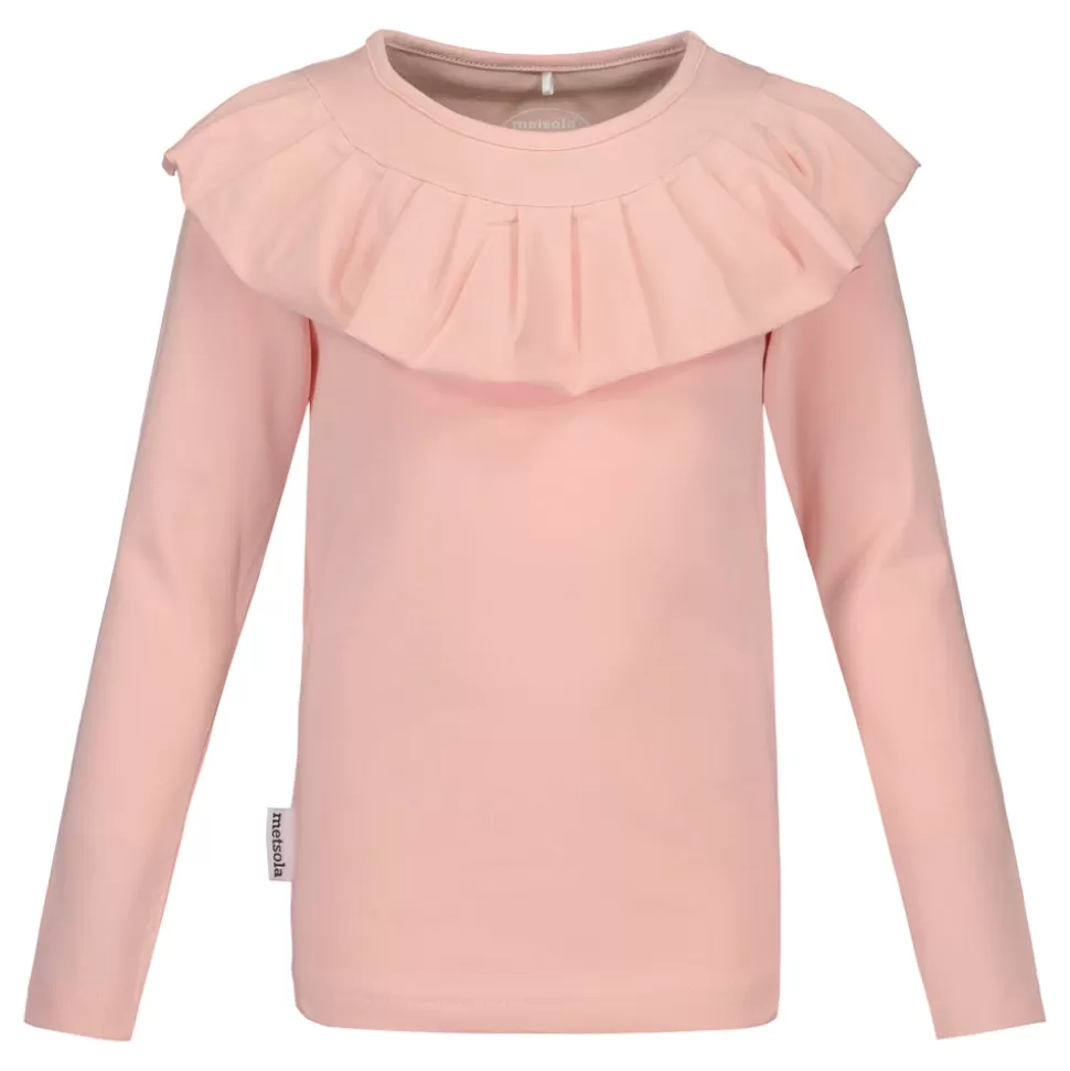 New Metsola Basic Frilla T-Shirt Ls, Peony