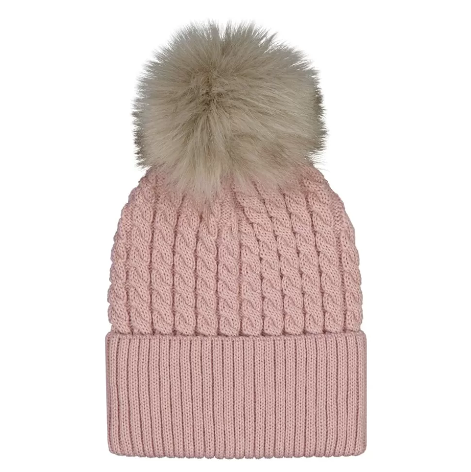 Clearance Metsola Merino Cable Beanie -Merinovillapipo | Hearty Pink