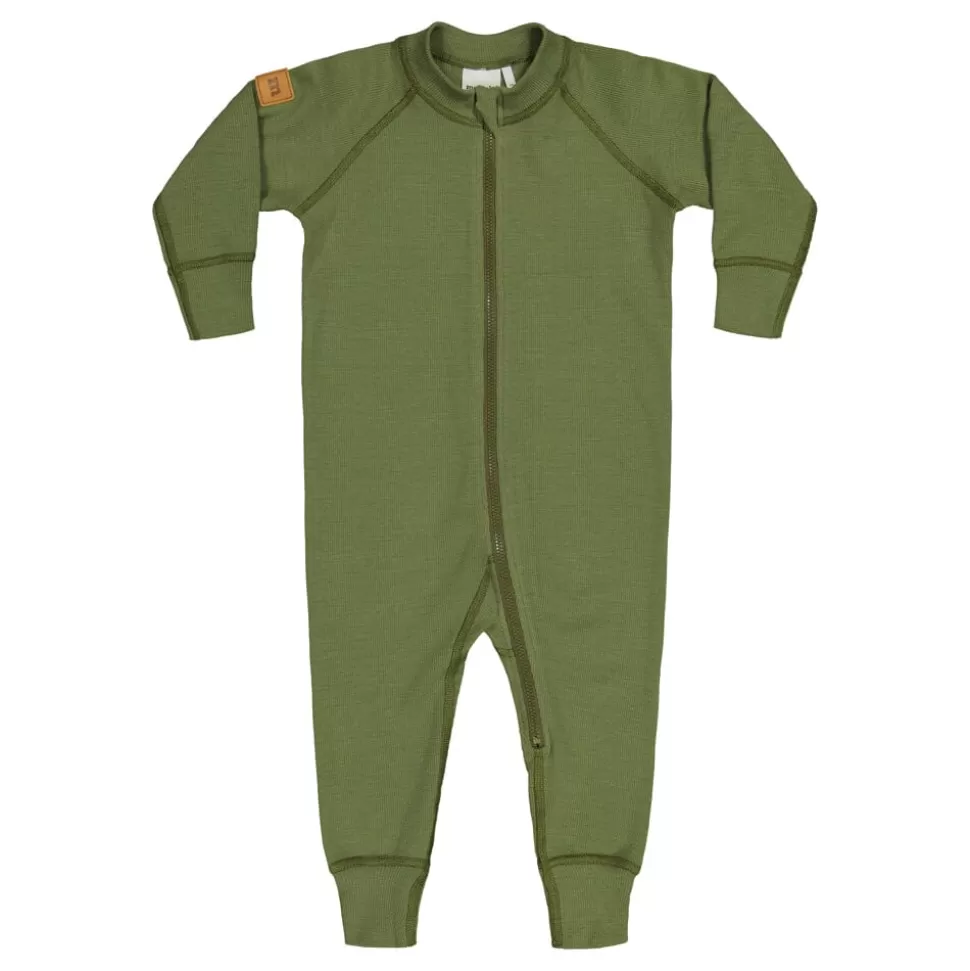 Fashion Metsola Merino Rib Overall -Haalari | Jungle Green