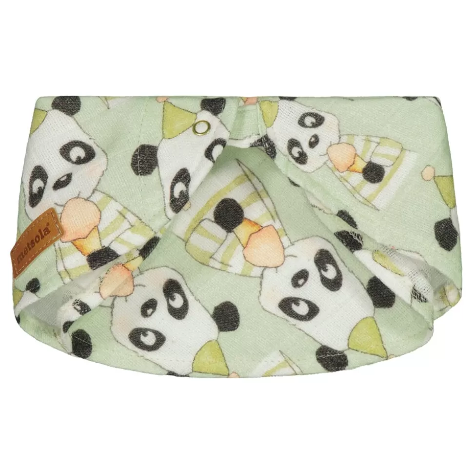 Shop Metsola Party Panda Muslin Baby Bib, Lily Green