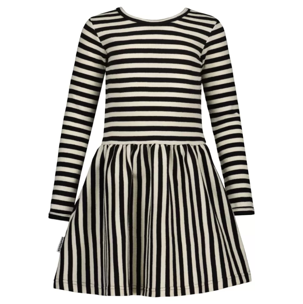 Fashion Metsola Striped Rib -Mekko | Licorice/ Vanilla