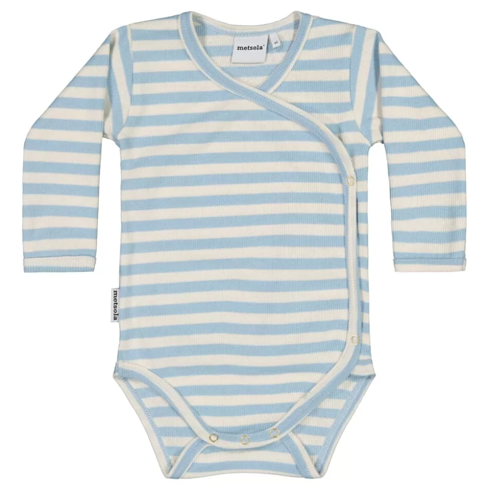 Store Metsola Striped Rib Wrap -Body | Sky/ Vanilla