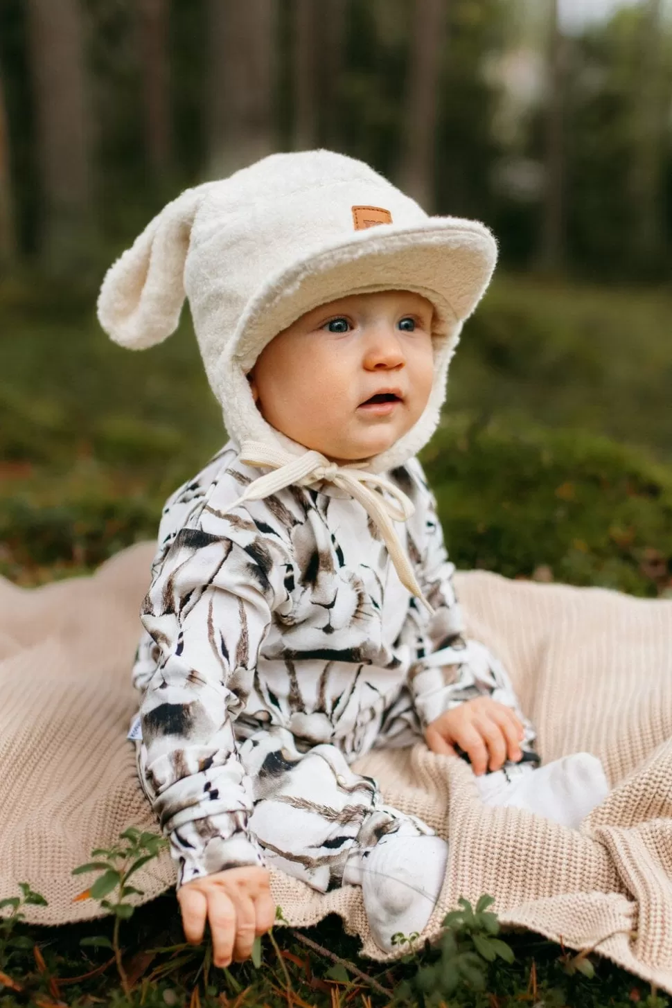 Fashion Metsola Teddy Cap With Bunny Ears -Lippalakki | Creamy