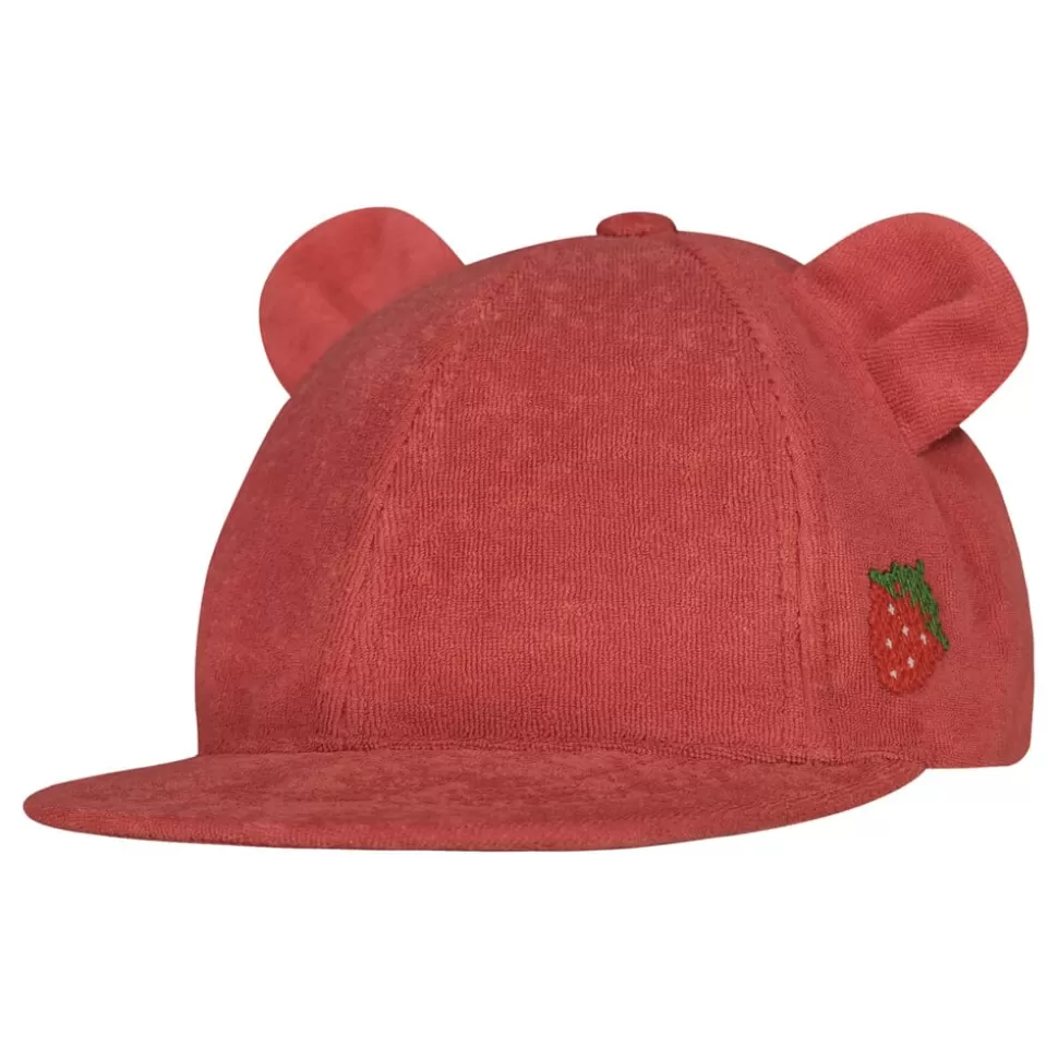 Shop Metsola Terry Cap With Ears, Cherry